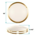 thumbnail image 3 of Luxrite 18 Inch LED Flush Mount Ceiling Light 5 Color Selectable Dimmable 24W 2160 Lumens ETL Listed Brushed Brass, 3 of 5