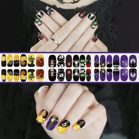 Pixnor Halloween Luminous Nail Sticker Nail Art Decals Full Wrap Pixnor Halloween Luminous Nail Sticker Nail Art Decals Full Wrap