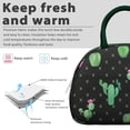 thumbnail image 3 of Aesthetic Succulent Insulated Lunch Bag – Eco-Friendly Thermal Tote with Cactus Design – Reusable Lunch Box for School, Work, and Travel, 3 of 4