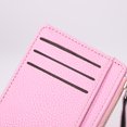 thumbnail image 2 of 5 Uds. Monedero Cuero Retro para Mujer Con Y Tarjetero Patrón Litchi() Rosa, 2 of 9