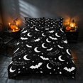 thumbnail image 2 of Homewish Halloween Bat Moon Duvet Cover Queen, Star Crescent Queen Bedding, Black White, Black Reversible 3pcs, 1 Duvet Cover and 2 Pillowcases, 2 of 7