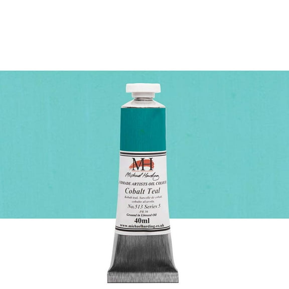 Michael Harding Artist Oil Paint - Cobalt Teal, 40 ml tube