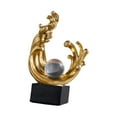 thumbnail image 2 of TISHITA Modern Art Sculpture Table Centerpiece Creative Collection Aesthetic Gift Table Ornament Golden Figurine for Farmhouse Indoor A, 2 of 8