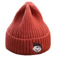 thumbnail image 1 of Children Hat Winter Knitted Cap Cartoon Embroidery High Elasticity Thick Solid Color Anti-slip Cold Resistant Ear Protection Unisex Outdoor Cap Beanie, 1 of 10