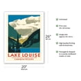 thumbnail image 2 of Lake Louise Canada - Canadian Rockies - Canadian Pacific Hotel - Vintage Travel Poster by Charles James Greenwood c.1935 - Fine Art Matte Paper Print (Unframed) 20x26in, 2 of 4