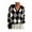 Black, variant on Women's V Neck Knit Cardigan Sweater Loose Retro Red Green Color Sweater Coat Fall Winter Outerwear Daily Wear Spring