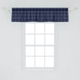thumbnail image 2 of Ambesonne Abstract Window Valance, Digital Lace Flowers Print, 42" x 12", Indigo and Slate Blue, 2 of 3