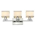 thumbnail image 3 of RADIANCE Goods Contemporary 3 Light Chrome Finish White Opal Glass Bath Vanity Wall Fixture 24" Wide, 3 of 3
