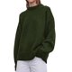 thumbnail image 3 of Suéter PRETTYGARDEN de punto, cuello redondo, manga larga, verde militar XL, 3 of 4