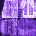 thumbnail image 3 of Funpeny Window Curtain String Light, 300 LED 8 Lighting Modes Fairy Lights Remote Control USB Powered, Waterproof Lights for Christmas Bedroom Party Wedding Home Garden Wall Decorations, Purple, 3 of 7
