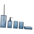 thumbnail image 3 of DOLITY 5 Pieces Bathroom Accessory Set Modern Gifts Easy to Clean Toothbrush Holder Dark Blue, 3 of 9