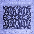 thumbnail image 1 of Ahgly Company Indoor Square Oriental Blue Traditional Area Rugs, 4' Square, 1 of 4