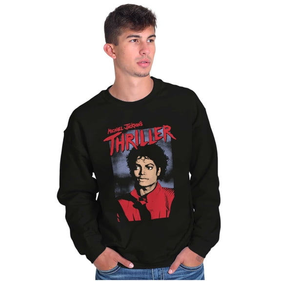 Michael Jackson King of Pop Thriller Graphic Pullover Crewneck Sweatshirt Brisco Brands S