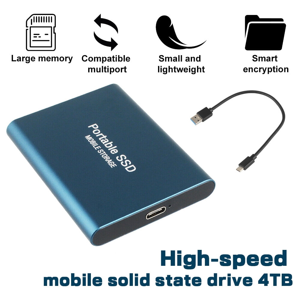 LNKOO Portable 4TB SSD Drive USB 3.1 External SSD Solid State Drive,  High-Speed Data Transmission SSD Type-C Interface Hard Drive -External  Storage 