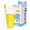 yellow, variant on Slushy Maker Cup, DIY Frozen Magic Squeeze Cup for Juice Milk & Smoothie, Reusable Cooling Cup with Lid & Straw (Green)