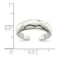 thumbnail image 2 of White Sterling Silver Ring Band Toe Solid Polished Domed, 2 of 2