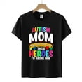 thumbnail image 5 of Daisyyozoid T-Shirt Joyeuse Fête des Mères pour Femmes Col Rond Imprimé Lettre Manches Courtes Décontracté, 5 of 5