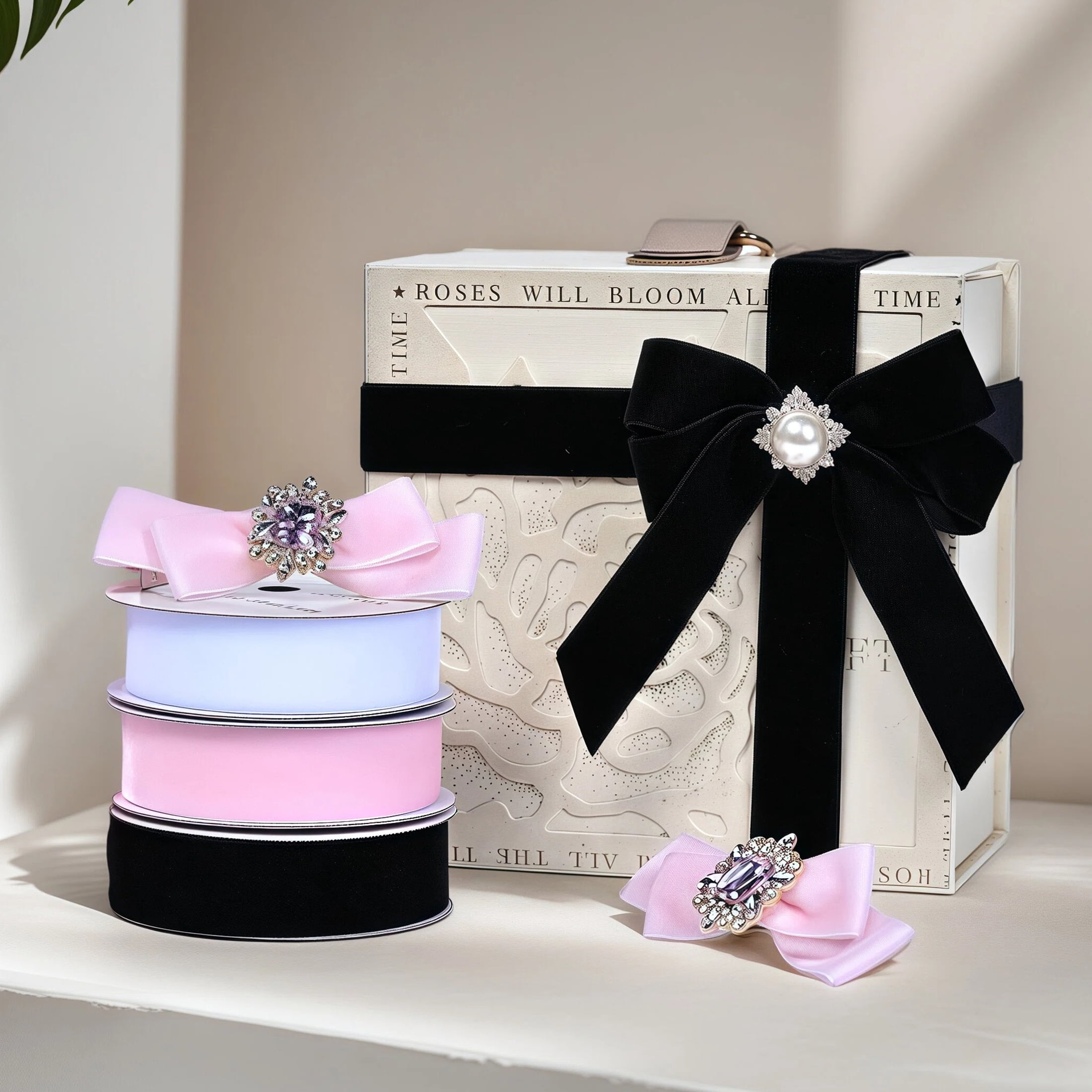 Gwen Studios 7/8" Velvet Blue Ribbon, 3 yards