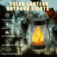 thumbnail image 3 of Solar Lantern Outdoor Lights Solar Powered Lantern Waterproof Flickering Flame Hanging Lantern for Patio Yard Garden Decor USB Rechargeable Outdoor Lighting, 3 of 7