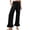 A-Black, variant on Tiweut Sweatpants Women Floral Lace Summer Long Elastic Waist Wide Leg Solid Color Trousers