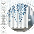 thumbnail image 5 of Blue Leaf Shower Curtains with Hooks Farmhouse Botanical Decorative Floral Leaves Fashion Shower Curtain for Bathroom Decor Waterproof Polyester Shower Curtain for Bathroom 84x72 Inch, 5 of 6