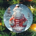 thumbnail image 6 of I Want A Hippopotamus for Christmas Ceramics Ornaments Animal Themed Double-Sided Ceramics Ornaments Christmas Home Office Tree Decorations Housewarming Gift, 6 of 8