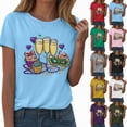 thumbnail image 5 of HCNTES Mardi Gras Shirt for Women Mardi Gras Outfit Carnival Tshirt Fat Tuesday Party Tee New Orleans Party Short Sleeve(Size:S), 5 of 9