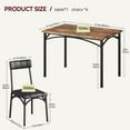 thumbnail image 3 of Royalbelle Dining Table Set for 4,5 Piece Kitchen Table with 4 UpholsteRed Chairs,Wood Rectangular Dining Table and Chairs Set,for Apartment,Dinner,Retro, 3 of 8