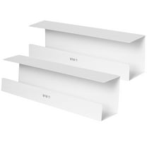 VIVO White Dual Under Desk 17" Cable Management Trays, Wire Organizers (2 Pack)