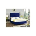 thumbnail image 2 of Coastal Charm Modern , Contemporary Velvet Upholstered Bed with Deep Channel Tufting and Custom Acrylic Legs, 2 of 5