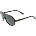 thumbnail image 3 of Oversize Flat Top Aviator Sunglasses Polarized Lens 61mm (Matte Black / Smoke Polarized), 3 of 4