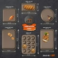 thumbnail image 3 of NutriChef 6-Pcs Nonstick Bakeware Set Baking Sheets, Non-Grease Cookie Trays, Wide & Square Bake Pan, Bread Loaf & Round Cake Pan, Designed Not to Wrap or Bend Out of Shape -NCBK6TR7, 3 of 7