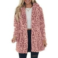 thumbnail image 5 of Yucgh Women's Winter Thickened Double-Sided Velvet Stand Collar Loose Leopard Print Plush Zipper Jacket, Fashionable and Warm Coat for Women, Comfortable Fit,2XL, 5 of 5