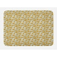 thumbnail image 1 of Floral Bath Mat, Computer Graphics Arrangements Flowers and Leaves on Plain Background, Plush Bathroom Decor Mat with Non Slip Backing, 29.5" X 17.5", Pale Orange and White, by Ambesonne, 1 of 2