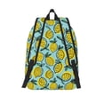 thumbnail image 2 of Lsque Lemon Pattern Canvas Daypack, Durable Backpack, High-quality Versatile Backpack,Vintage Compact Backpack-Medium, 2 of 6
