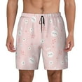 thumbnail image 3 of Uemuo Cute Bunny Pattern Mens Swim Trunks Quick Dry Board Shorts with Mesh Lining, Stretch Beach Shorts Quick Dry No-Chafing Board Shorts-XX-Large, 3 of 9
