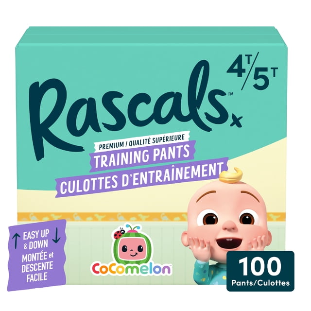Culottes d’apprentissage CoComelon Rascals, Taille 4T–5T, 100 unités