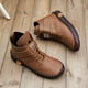 thumbnail image 3 of NECHOLOGY Botas Mujer Adulto Femenino Zapatos Botines para mujer Nuevos zapatos de mujer de comercio exterior de invierno, botas interiores cálidas de felpa con cordones para mujer (Brown, 7.5), 3 of 7