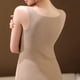 thumbnail image 5 of Ropa interior térmica Tops de moda para mujer de invierno sin mangas de cuello redondo cómodas camisetas sin mangas lisas regulares blusa de poliéster para mujer, 5 of 9