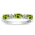 thumbnail image 2 of Tommaso Design� Oval 5x3mm Genuine Peridot three stone oval band, 2 of 9