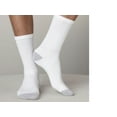 thumbnail image 4 of 3-12 Pairs Mens Sports White 2 Tones Athletic Cotton Crew Socks Size 9-11 10-13, 4 of 6