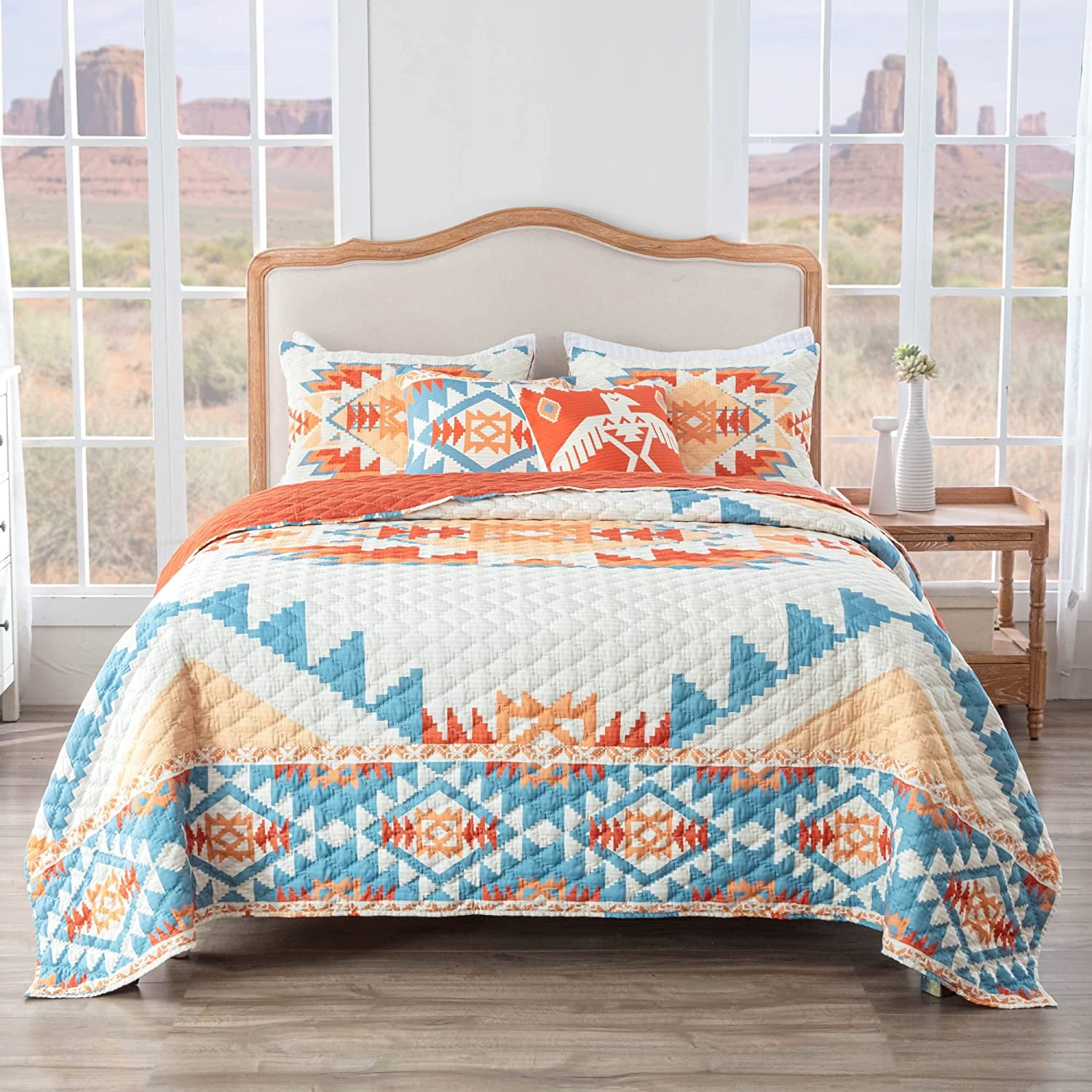 Greenland Home Fashions Horizon Southwestern Native Quilt Set, 2-Piece Twin/XL