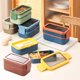 thumbnail image 1 of Contenedor de fiambrera con compartimento aislado para adultos – recipiente bento impermeable • Plástico apto para microondas • 1350 ml Gran capacidad • Multicolor • Incluye tenedor y cuchillo •, 1 of 6