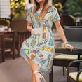 thumbnail image 3 of Naloa Skateboard Print Womens Summer A-Line Dress with Pockets,Short Sleeve Dresses,Flowy Beach Swing Dress for Vacation Travel, 3 of 6