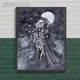 thumbnail image 3 of Póster de arte gótico abstracto de Vampire Twins, impresiones de la novia del cementerio, arte de pared de media luna, pintura en lienzo, decoración del hogar sin marco, 3 of 4