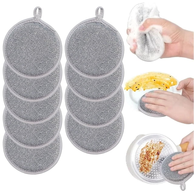 Fiudx Esponja Lavavajillas de Doble Cara, de Alta Elasticidad, con Potente Poder de Limpieza, Agarre Cómodo y Diseño Duradero, Ideal para Lavar y Limpiar Platos En La Cocina, Fácil de Almacenar y Sec