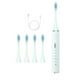 thumbnail image 3 of Cepillo de dientes eléctrico recargable Soundwave - 5 cabezales de cepillo, 5 modos, batería de 60 días, temporizador de 30 segundos, carga USB, rosa verde blanco, 3 of 9