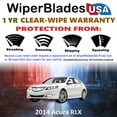 thumbnail image 2 of 2014 Acura RLX Beam Wiper Blades Wipers w/1yr Warranty (Set of 2) (WiperBladesUSA), 2 of 5