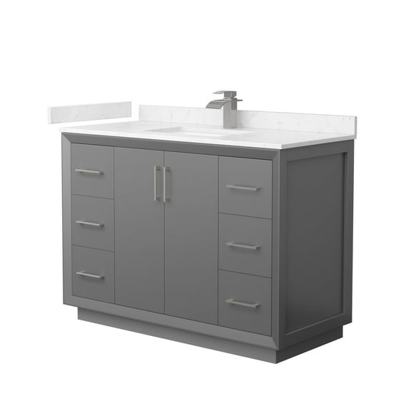 Wyndham Collection Wcf414148s-Vca-Unsmxx Strada 48" Free Standing Single Basin Vanity Set