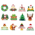 thumbnail image 1 of 12 etiquetas navideñas con cuerda, etiquetas para árbol de Navidad, decoración para fiestas navideñas, 1 of 9